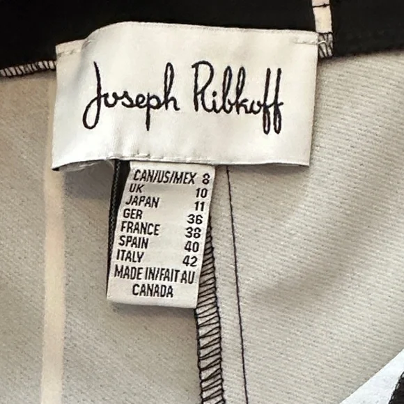 EUC Joseph Ribkoff abstract black and white pull on pants size 8 - Picture 4 of 7
